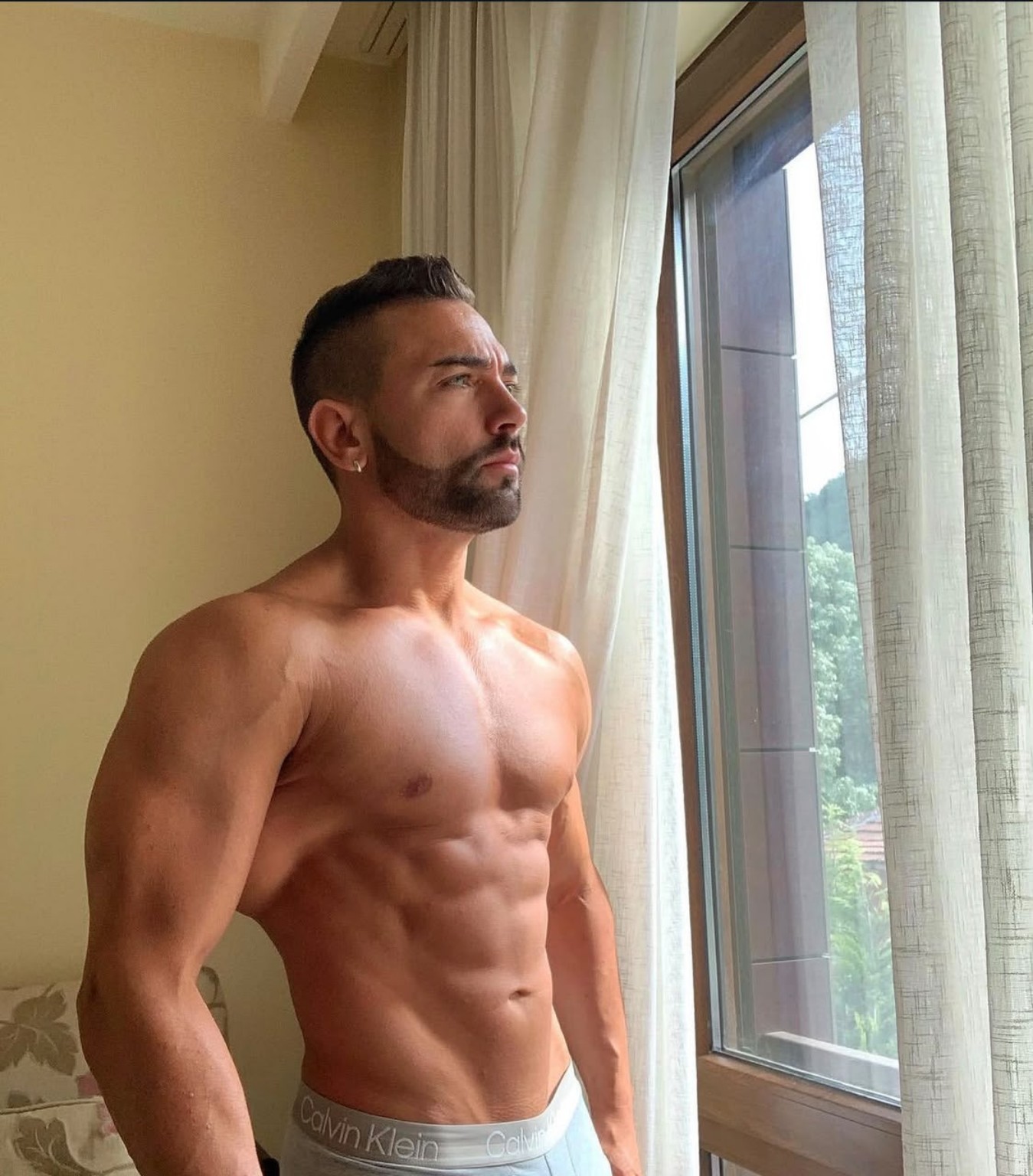 Portrait beside a window